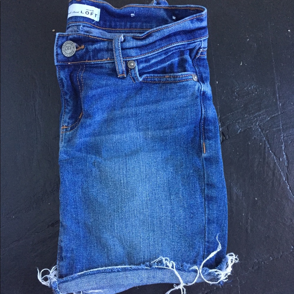 Denim cut off shorts